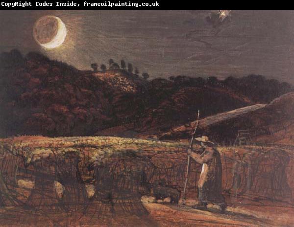 Samuel Palmer Cornfield by Moonlight
